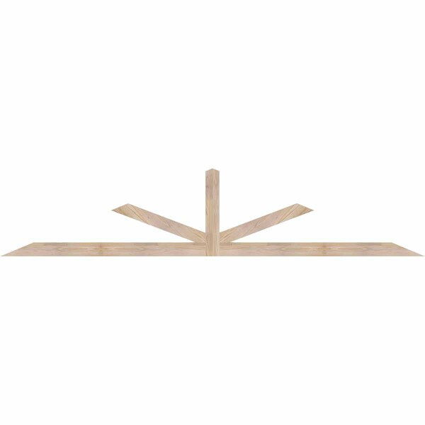 Ekena Millwork Saratoga Smooth Timber Gable Bracket, Douglas Fir, 108"W x 22"H x 1 1/2"D x 3 1/2"F, 5/12 Pitch GBW108X22X0204SAR00SDF - main